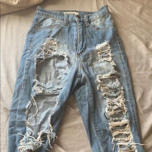 jean half shorts